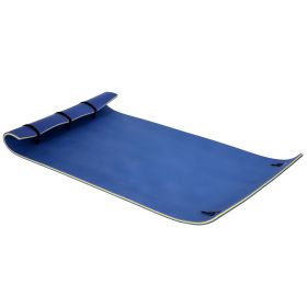 HOMCOM Large Float Water Mat 10' x 5' 3-Layer Pool Foam Thick Durable for Swimming Lake Ocean Activities Blue