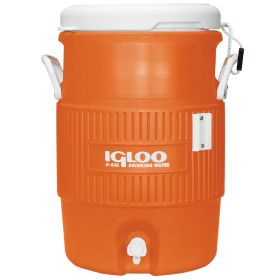 5 Gallon Heavy-Duty Polyethylene Beverage Cooler Jug, Orange