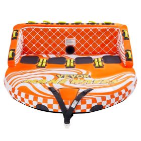 Towable Tube for Boating, 1-4 Riders Inflatable Boat Tubes and Towables, 680lbs Water Sport Towable Tube for Boat to Pull - with Full Nylon Cover