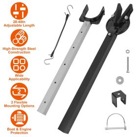 28-40In Adjustable Boat Transom Saver Transom Protector for Outboard Motor Shock Absorbing Boat Motor Support for Securing Engines Rollers Traile