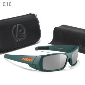 KDEAM Men's Fishing Sunglasses Feature All-Black Design Durable Material Photochromic And Night Driving Sunglasses Skull Case (Lenses Color: C10 smoky gray)